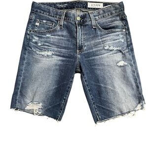 Adriano Goldschmied The Nikki Relaxed Skinny Distressed Denim Shorts
